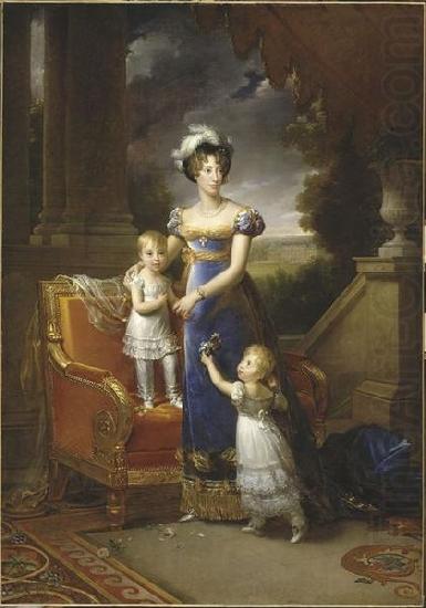 Portrait of la duchesse de Berry et ses enfants, Francois Pascal Simon Gerard